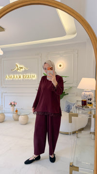 Bordo Dantelli Oysho Tunik