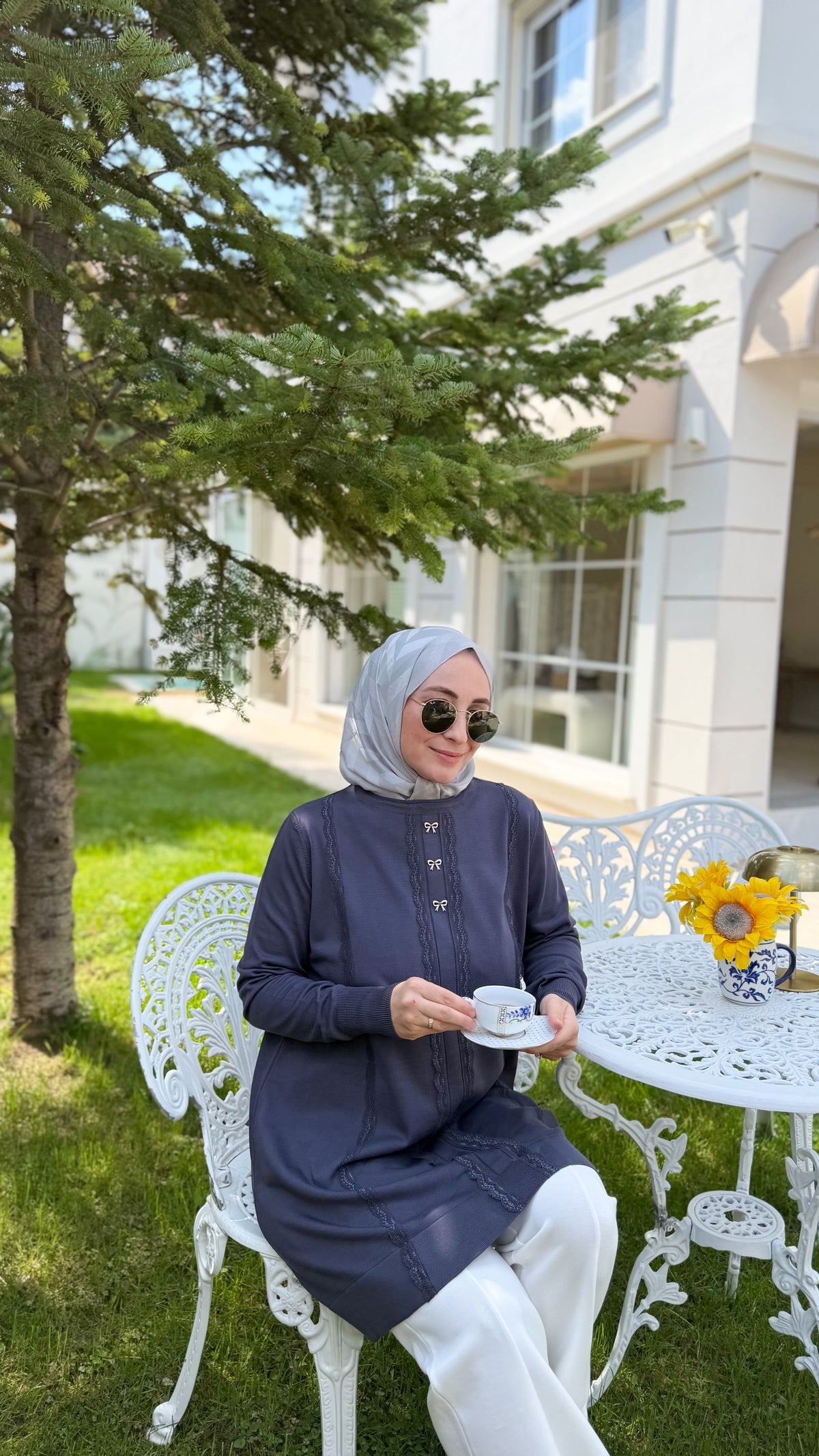Antrasit Fiyonk Düğmeli Tunik-304