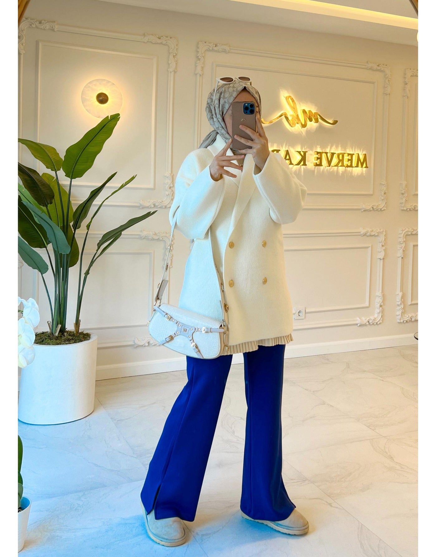 Lacivert Premium Oysho Kumaş Pantolon