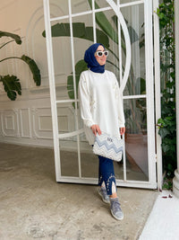 Koyu Kot 2748 Dantel ve Taş Detaylı Denim Pantolon