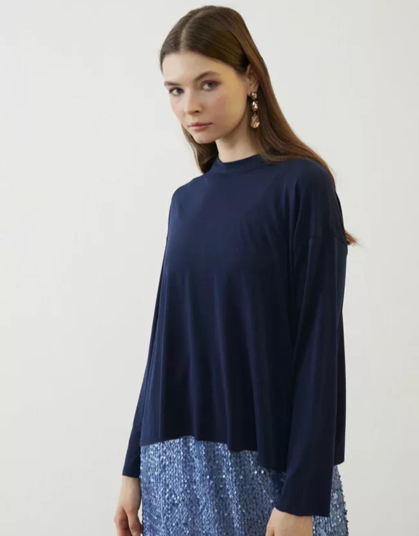 Lacivert Pop Basic Tunik