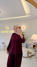 Bordo Dantelli Oysho Tunik
