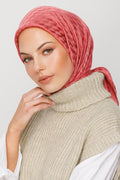 Şeker Pembe Qoza Desen Eşarp