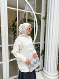 Ekru 4285 Modal Kurdele Detaylı Tunik