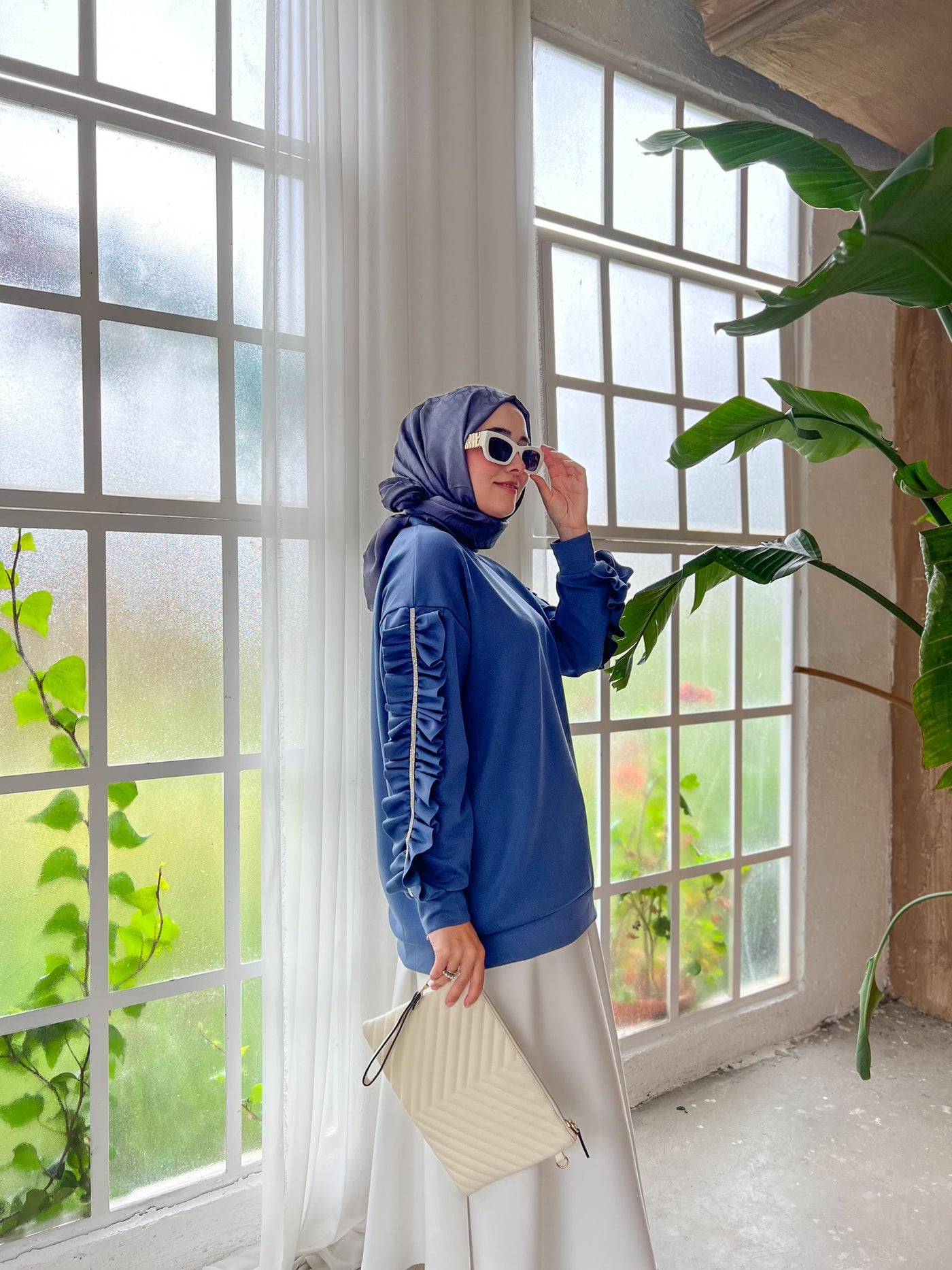 İndigo 4284 Kol Detay Modal Tunik