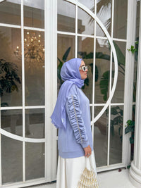Buz Mavi 4284 Kol Detay Modal Tunik
