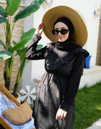 Siyah 8233 Fırfırlı Model Haşema