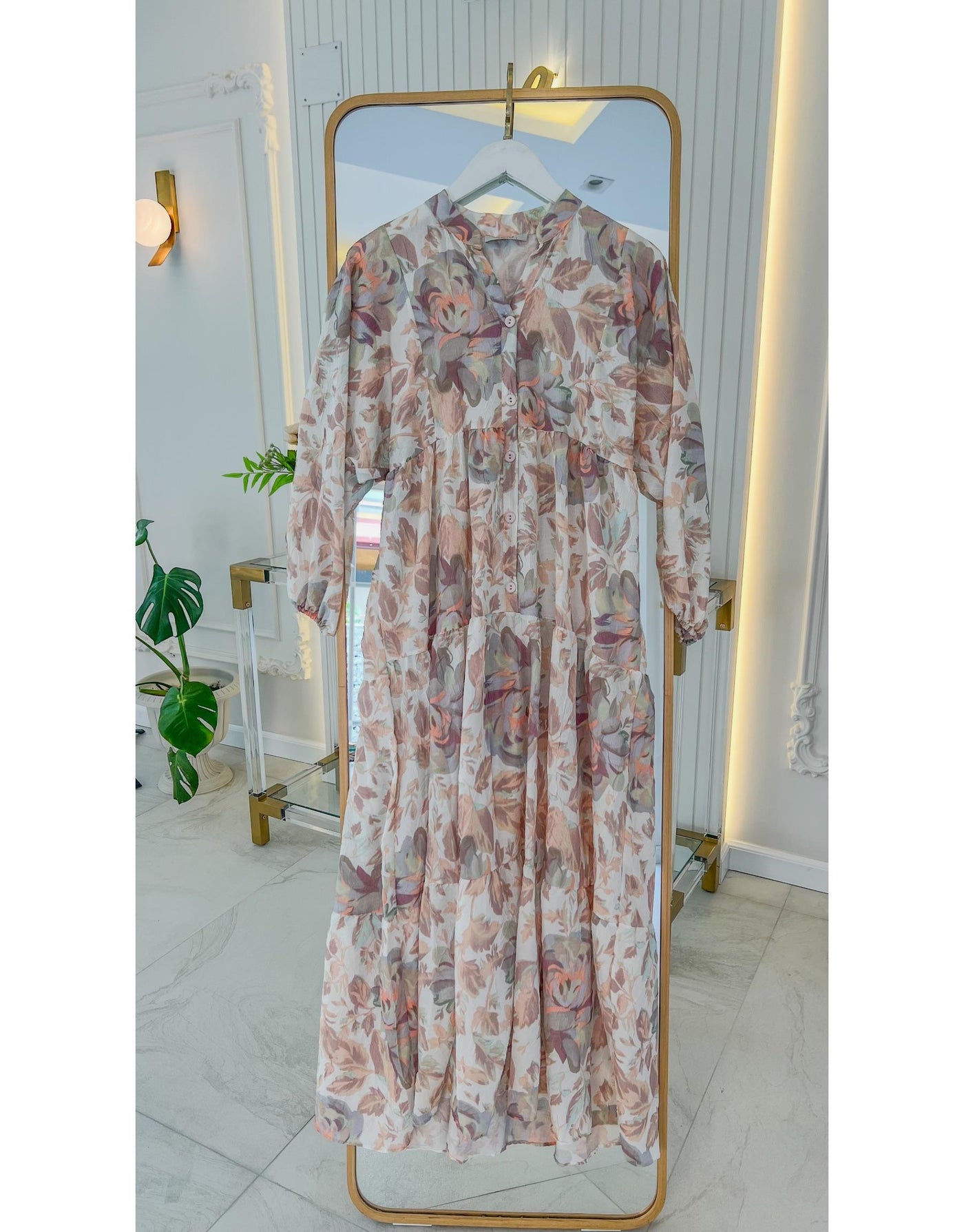 Somon Rose Desen Elbise