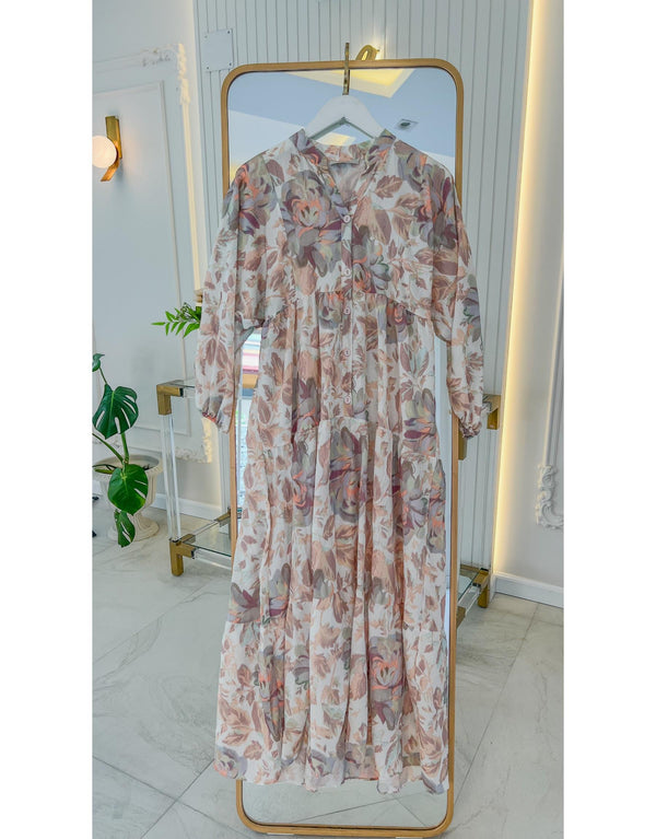 Somon Rose Desen Elbise