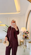 Bordo Cep Detay Eşofman Takımı