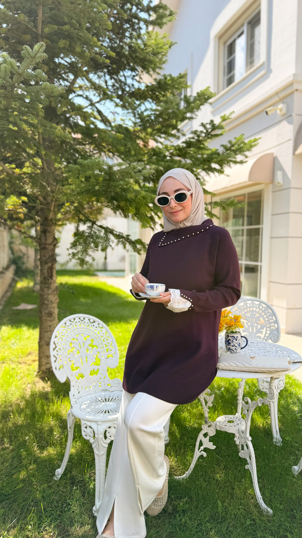 Mürdüm İnci Manşet Detay Tunik