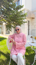PEMBE BROŞ DETAYLI TRİKO 274