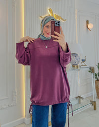 Bordo 24381 İpli Modal Tunik