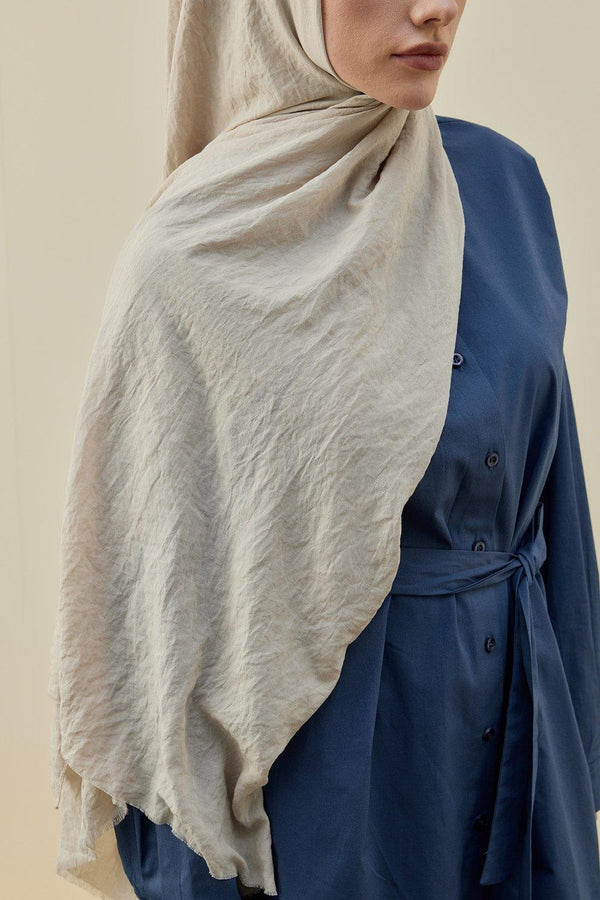 Ekru Soft Bambu Şal
