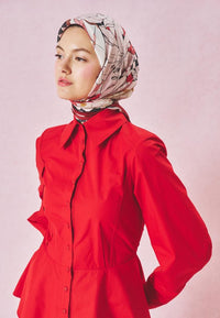 Vintage Rose Tales Of Love Desen Floş Eşarp