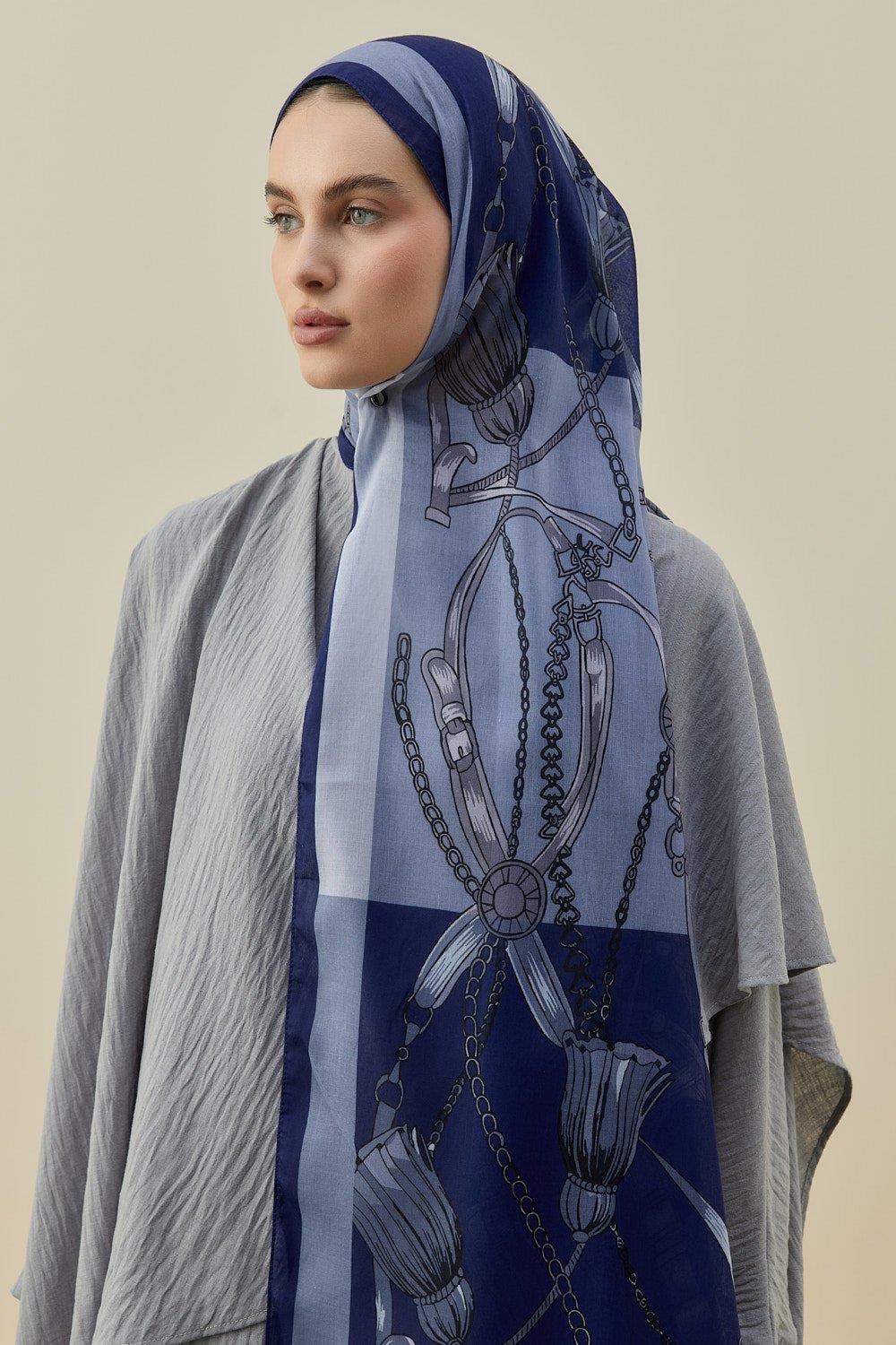 Lacivert Modern Grace Şal