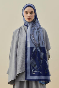 Lacivert Modern Grace Şal