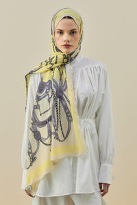 Sarı Modern Grace Şal
