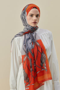 Turuncu Modern Grace Şal