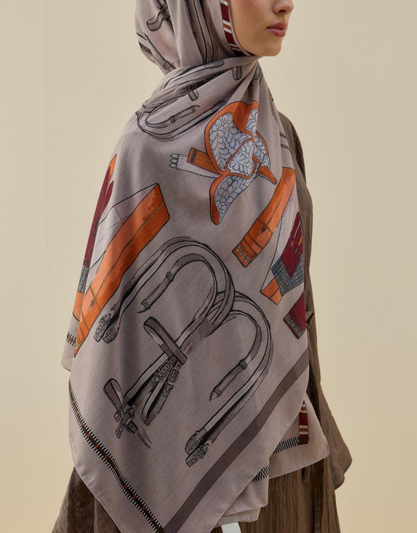Bej Artisan Şal