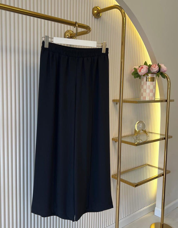 Siyah Adriana Bol Paça Pantalon