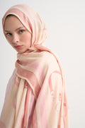 Pembe Alvena İncira Viskon Şal