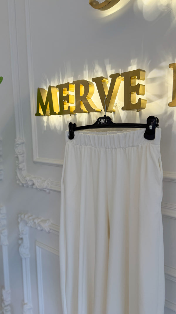 Krem Şalvar Pantolon -1005