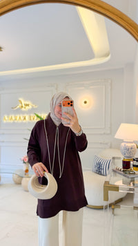 Acı Kahve Fular Detay Tunik