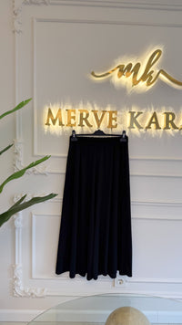 Siyah Mavera Pantolon Etek -1006