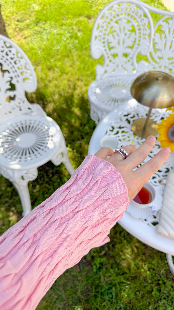 PEMBE BROŞ DETAYLI TRİKO 274