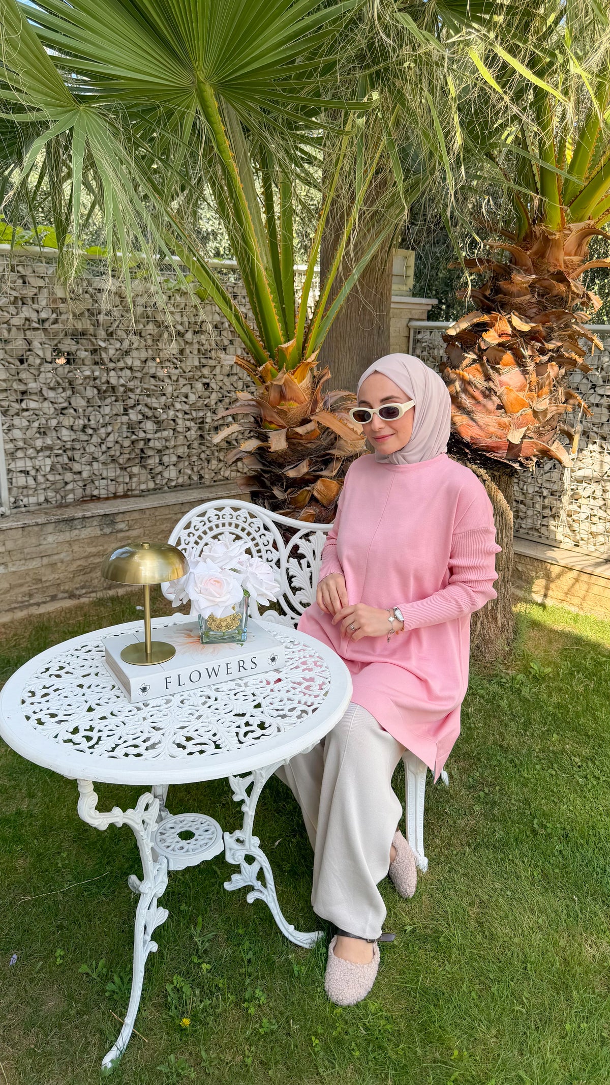 Pembe Ribana Kol Triko Tunik-127