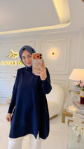 Lacivert Zarafet Tunik