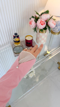 Pembe İnci Yaka Triko