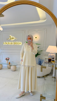 Krem Dantelli Oysho Tunik