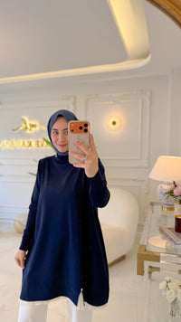 Lacivert Zarafet Tunik