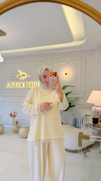 Krem Dantelli Oysho Tunik