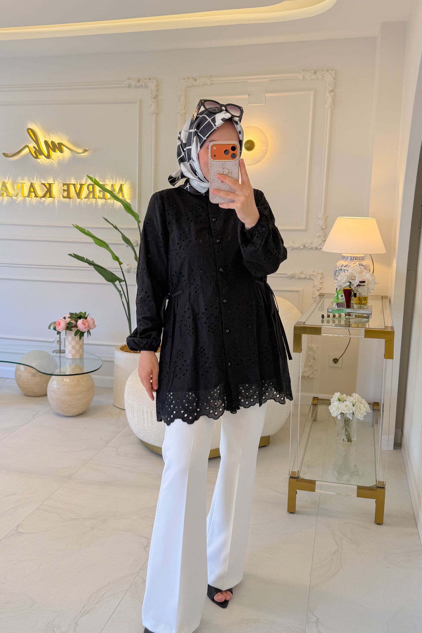 Siyah Almira Gömlek -7015