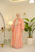 Pembe Gün Batımı Elbise -6738