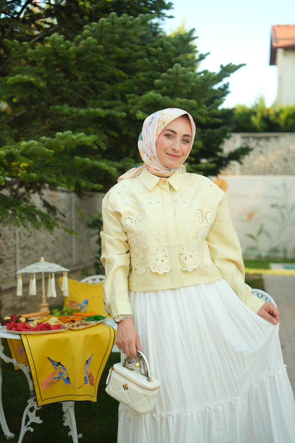 Sarı Liora Etekli Takım-8663