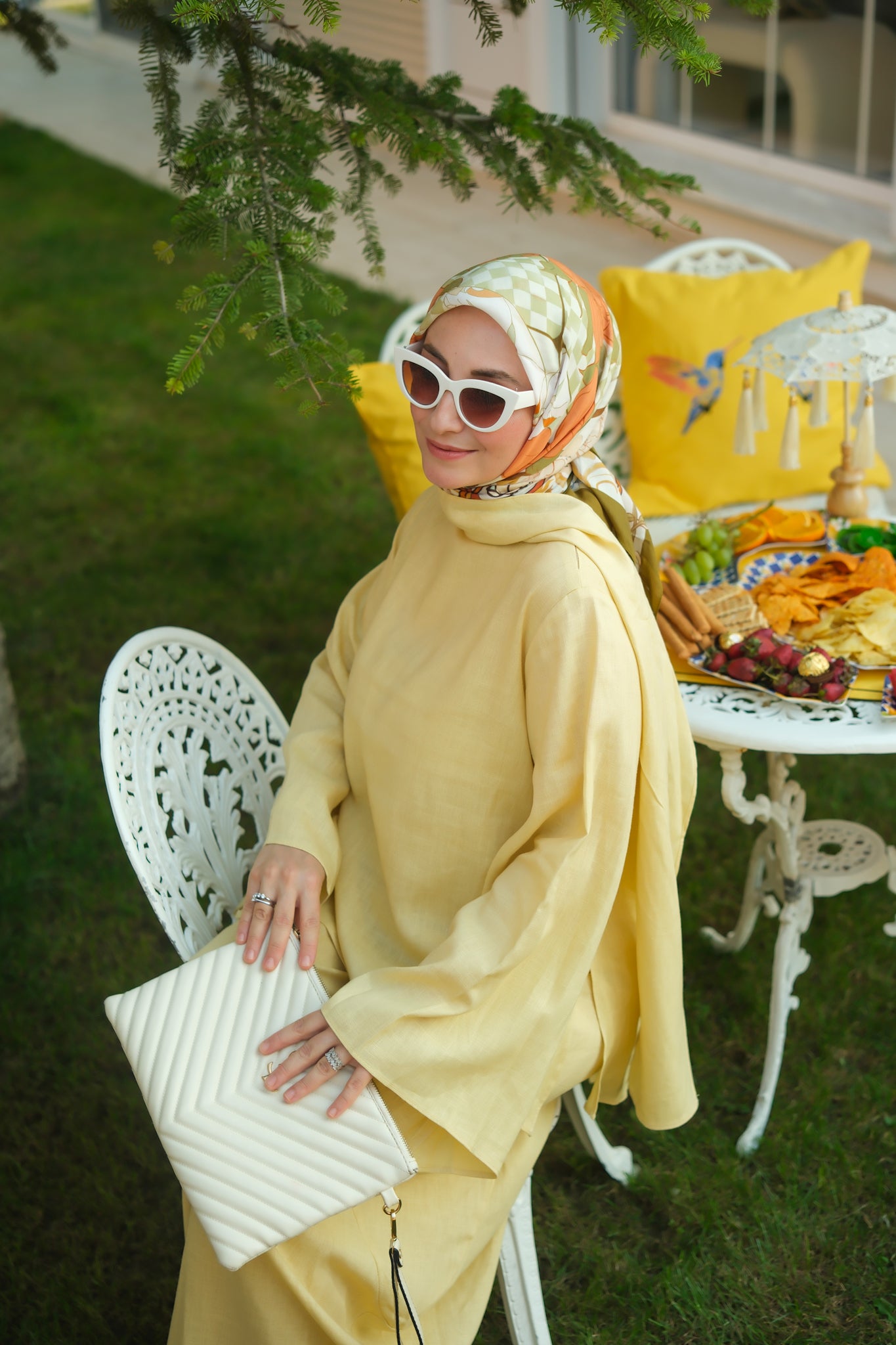 Sarı Lalina Keten Takım-2423