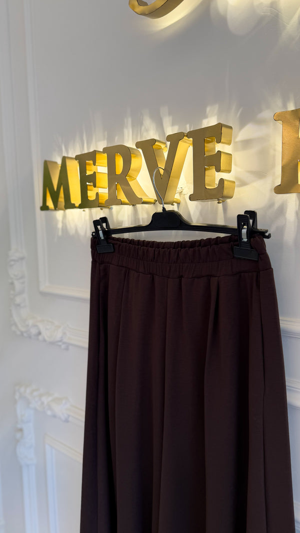 Kahverengi Mavera Pantolon Etek -1006