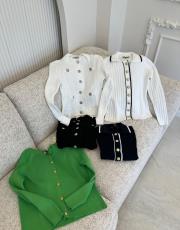 lacivert gold düğmeli yaka detaylı merserize hırka