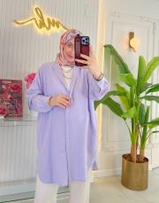 açık lila soft touch new gömlek