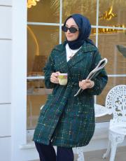 benetton yeşili lady tüvit ceket