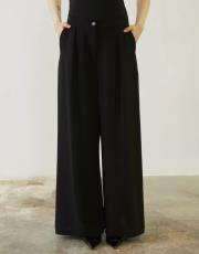 siyah krep plazzo pantolon 4