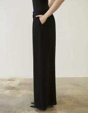 siyah krep plazzo pantolon 5