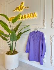 mor new elsa fırfırlı gömlek