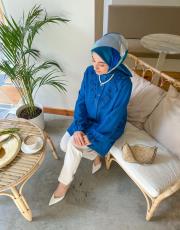  indigo new elsa fırfırlı gömlek