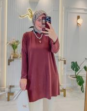 acı kahve ipek makas tunik