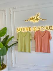 lime v yaka basic t-shirt